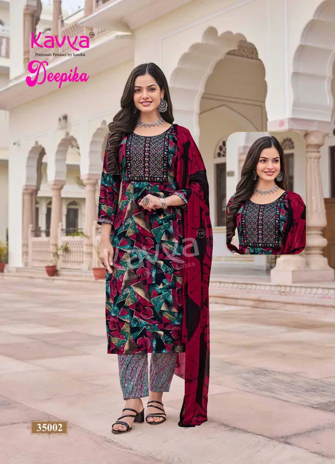 Deepika Vol 35 By Kavya Straight Kurti With Bottom Dupatta Suppliers In India